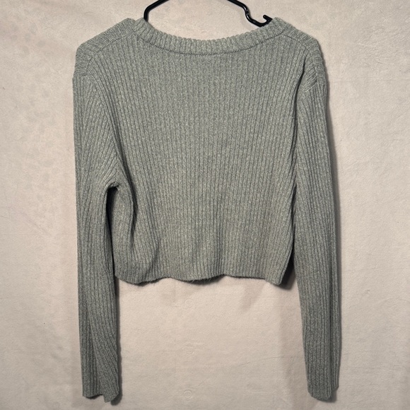 Divided Light Gray Ribbed Cardigan - Picture 3 of 4